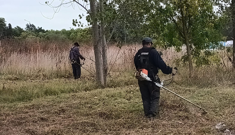 Mantenimiento en la Autopista Perón