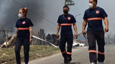 Granados reconoció el trabajo tras el incendio en Spegazzini