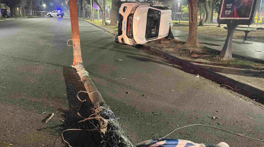 Choque y vuelco en Quilmes