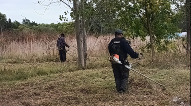 Mantenimiento en la Autopista Perón