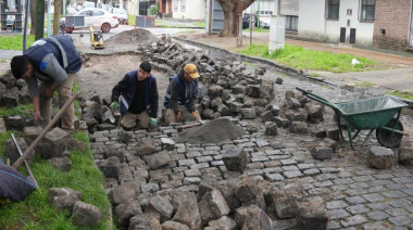 Recuperaron 50 cuadras de adoquines