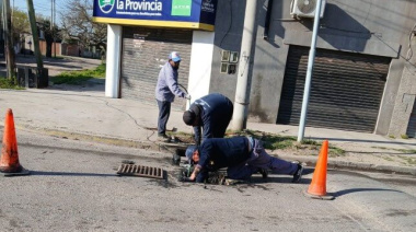 Presidente Perón refuerza la limpieza de desagües
