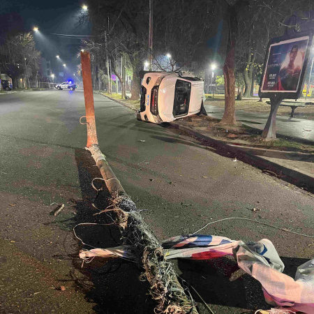 Choque y vuelco en Quilmes